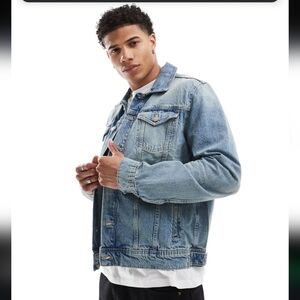 Mens Denim Jean Jacket Medium Size